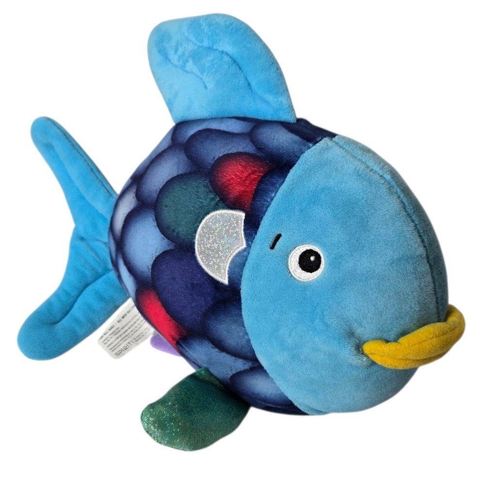 Kohl's Cares Rainbow Fish Plush 12" Marcus Pfister Blue Storybook Stuffed Toy